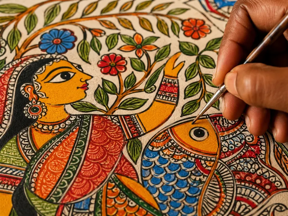Madhubani art panels